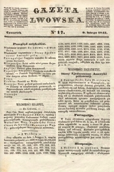Gazeta Lwowska. 1843, nr 17