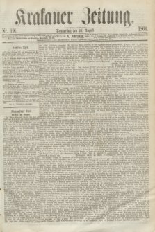 Krakauer Zeitung.Jg.10, Nr. 191 (23 August 1866)