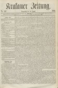 Krakauer Zeitung.Jg.10, Nr. 197 (30 August 1866)
