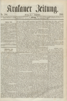Krakauer Zeitung.Jg.10, Nr. 204 (7 September 1866)