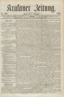 Krakauer Zeitung.Jg.10, Nr. 206 (11 September 1866)