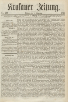 Krakauer Zeitung.Jg.10, Nr. 213 (19 September 1866) + dod.