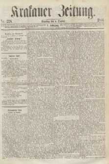 Krakauer Zeitung.Jg.10, Nr. 228 (6 October 1866) + dod.