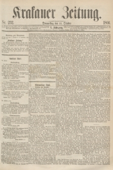 Krakauer Zeitung.Jg.10, Nr. 232 (11 October 1866)