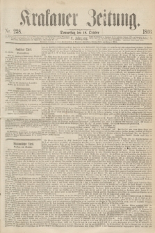 Krakauer Zeitung.Jg.10, Nr. 238 (18 October 1866)
