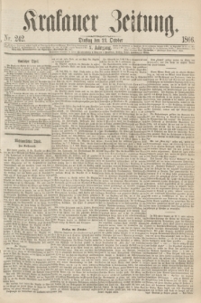 Krakauer Zeitung.Jg.10, Nr. 242 (23 October 1866)