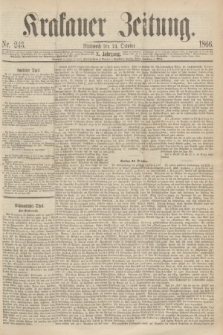 Krakauer Zeitung.Jg.10, Nr. 243 (24 October 1866)