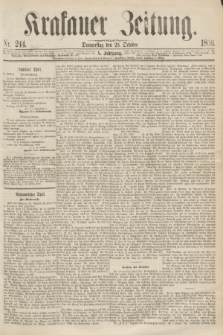 Krakauer Zeitung.Jg.10, Nr. 244 (25 October 1866)