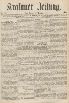 Krakauer Zeitung.Jg.10, Nr. 267 (22 November 1866)
