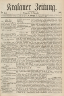 Krakauer Zeitung.Jg.10, Nr. 271 (27 November 1866)