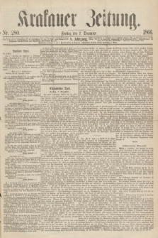 Krakauer Zeitung.Jg.10, Nr. 280 (7 December 1866)