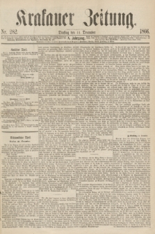 Krakauer Zeitung.Jg.10, Nr. 282 (11 December 1866)