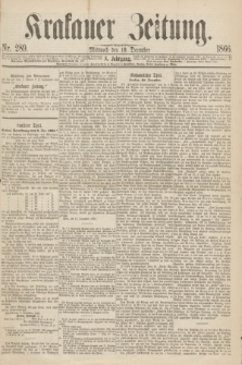 Krakauer Zeitung.Jg.10, Nr. 289 (19 December 1866)