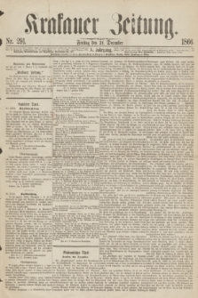 Krakauer Zeitung.Jg.10, Nr. 291 (21 December 1866)