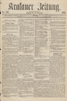 Krakauer Zeitung.Jg.10, Nr. 292 (22 December 1866)