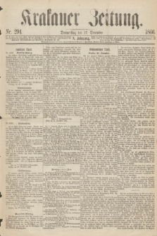 Krakauer Zeitung.Jg.10, Nr. 294 (27 December 1866)