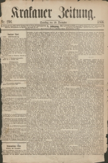 Krakauer Zeitung.Jg.10, Nr. 296 (29 December 1866)