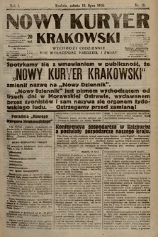 Nowy Kuryer Krakowski. 1918, nr 11