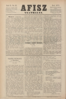 Afisz Teatralny.R.2, nr 12 (5 października 1872) + dod.