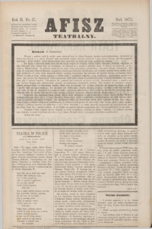 Afisz Teatralny.R.2, nr 17 (19 października 1872) + dod.