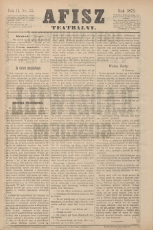 Afisz Teatralny.R.2, nr 33 (17 listopada 1872) + dod.