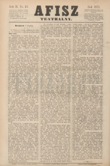 Afisz Teatralny.R.2, nr 43 (5 grudnia 1872) + dod.