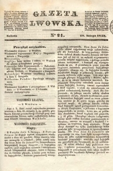 Gazeta Lwowska. 1843, nr 21