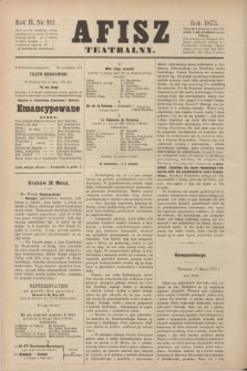 Afisz Teatralny.R.2, nr 112 (30 marca 1873)