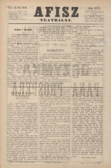 Afisz Teatralny.R.2, nr 202 (4 września 1873) + dod.