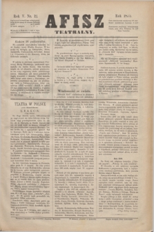 Afisz Teatralny.R.5, nr 12 (26 października 1875) + dod.