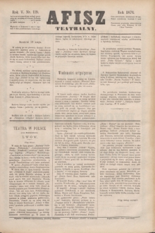Afisz Teatralny.R.5, nr 119 (18 maja 1876) + dod.