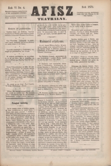 Afisz Teatralny.R.6, nr 4 (29 października 1876) + dod.