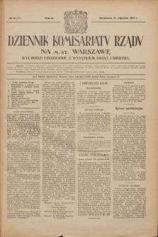 Dziennik Komisarjatu Rządu na M. St. Warszawę.R.2, № 10 (14 stycznia 1921) = № 47