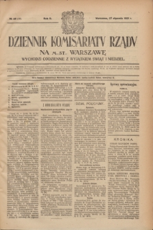 Dziennik Komisarjatu Rządu na M. St. Warszawę.R.2, № 22 (27 stycznia 1921) = № 59