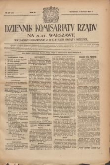 Dziennik Komisarjatu Rządu na M. St. Warszawę.R.2, № 27 (4 lutego 1921) = № 64