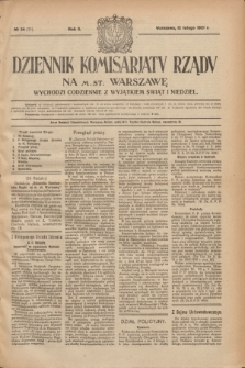 Dziennik Komisarjatu Rządu na M. St. Warszawę.R.2, № 34 (12 lutego 1921) = № 71