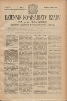 Dziennik Komisarjatu Rządu na M. St. Warszawę.R.2, № 38 (17 lutego 1921) = № 75