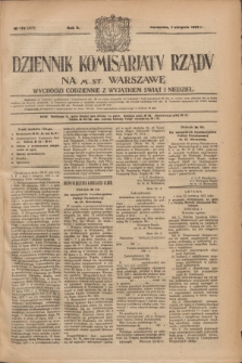 Dziennik Komisarjatu Rządu na M. St. Warszawę.R.2, № 174 (5 sierpnia 1921) = № 301