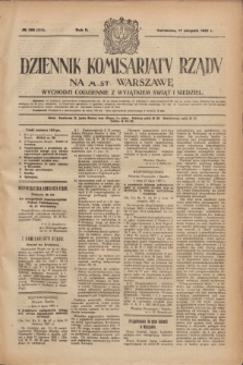 Dziennik Komisarjatu Rządu na M. St. Warszawę.R.2, № 183 (17 sierpnia 1921) = № 310