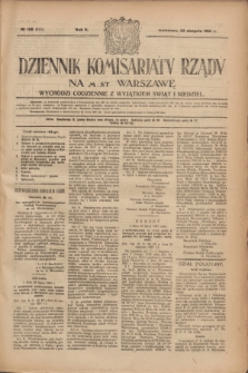 Dziennik Komisarjatu Rządu na M. St. Warszawę.R.2, № 188 (23 sierpnia 1921) = № 315