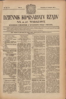 Dziennik Komisarjatu Rządu na M. St. Warszawę.R.2, № 192 (27 sierpnia 1921) = № 319