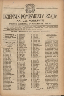 Dziennik Komisarjatu Rządu na M. St. Warszawę.R.2, № 202 (9 września 1921) = № 329