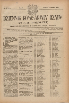 Dziennik Komisarjatu Rządu na M. St. Warszawę.R.2, № 207 (15 września 1921) = № 334