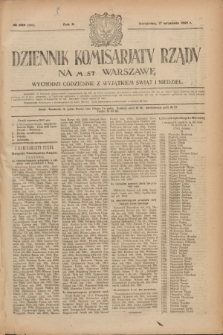 Dziennik Komisarjatu Rządu na M. St. Warszawę.R.2, № 209 (17 września 1921) = № 336