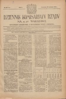 Dziennik Komisarjatu Rządu na M. St. Warszawę.R.2, № 218 (28 września 1921) = № 345