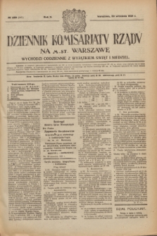 Dziennik Komisarjatu Rządu na M. St. Warszawę.R.2, № 220 (30 września 1921) = № 347