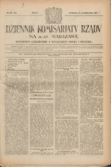 Dziennik Komisarjatu Rządu na M. St. Warszawę.R.2, № 241 (26 października 1921) = № 368
