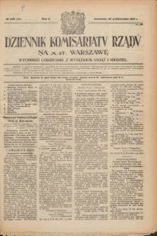 Dziennik Komisarjatu Rządu na M. St. Warszawę.R.2, № 242 (26 października 1921) = № 369