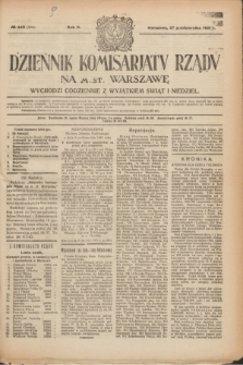 Dziennik Komisarjatu Rządu na M. St. Warszawę.R.2, № 243 (27 października 1921) = № 370