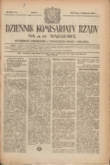 Dziennik Komisarjatu Rządu na M. St. Warszawę.R.2, № 247 (2 listopada 1921) = № 374